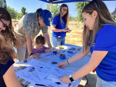Esparto High School students at Capay Open Space Park