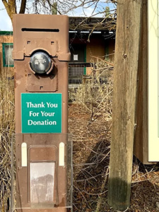Donation box at the Cache Creek Nature Preserve