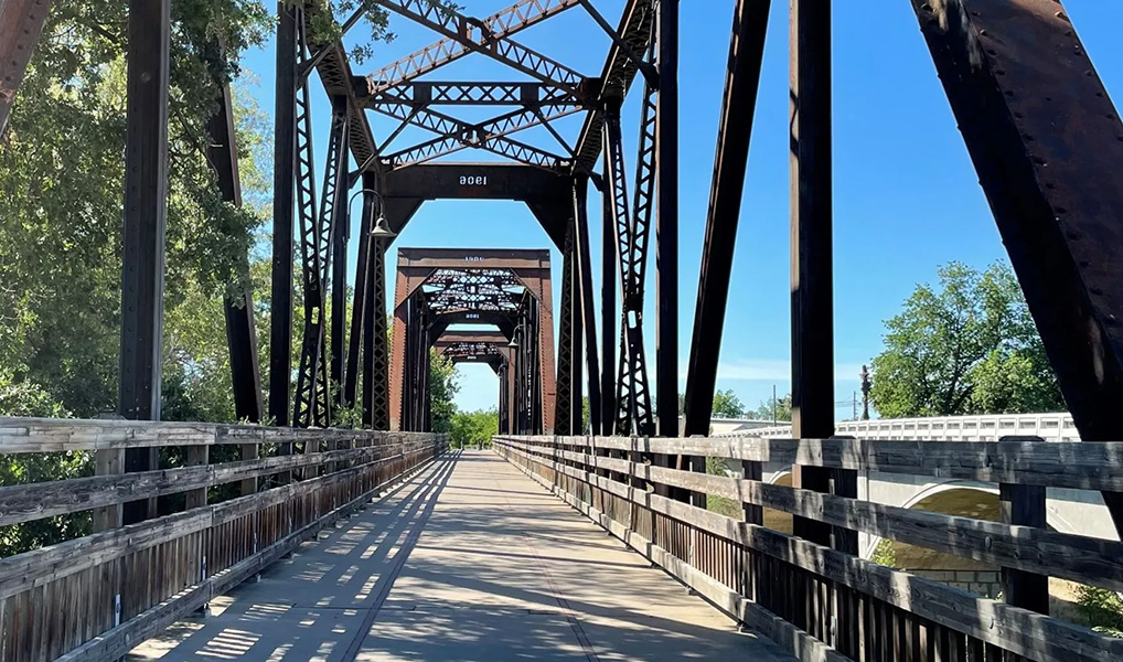 Putah Creek Nature Park historic bridge
