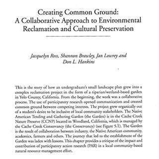 Cover page of Creating Common Ground history