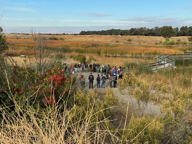 The opening circle in front of the Conservancy's wetlands at Leok Po 2023