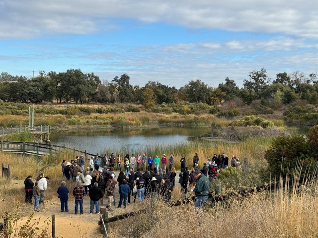 The opening circle in front of the Conservancy's wetlands at Leok Po 2023