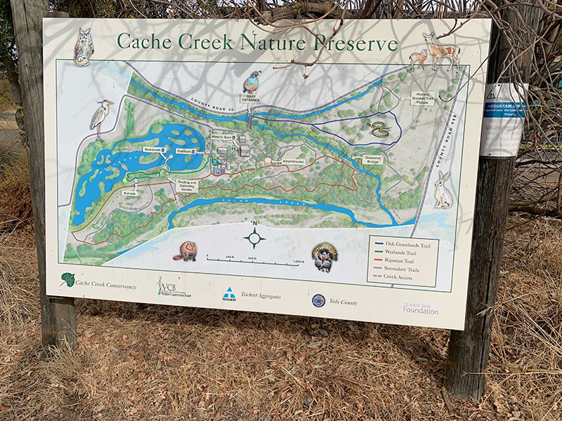 Map kiosk at the Nature Preserve